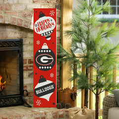 47" Double Sided Leaner, University of Georgia, Christmas - Collegiate Home