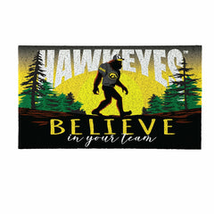 University of Iowa Bigfoot PVC Mat, 28"x16" - Collegiate