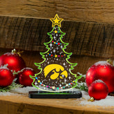University of Iowa College Holiday Tree Desklite LED Decor - Collegiate Home
