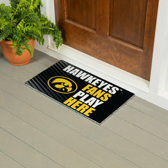 University of Iowa Fan Mat, 28"x16" - Collegiate