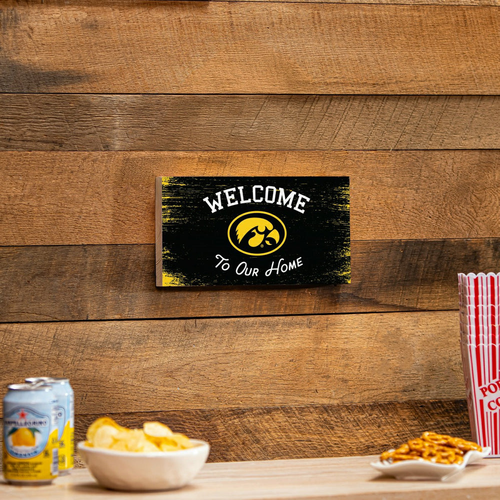 University of Iowa Wood Wall Sign, 6x11 - Collegiate Home