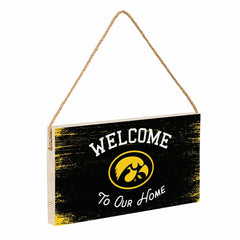 University of Iowa Wood Wall Sign, 6x11 - Collegiate Home
