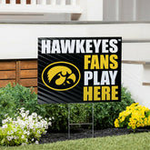 University of Iowa Coroplast Yard Sign "Fans Play Here" - Collegiate Home