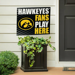 University of Iowa Coroplast Yard Sign "Fans Play Here" - Collegiate Home