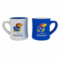 University of Kansas 10oz Ceramic Cup Set, 2pc - Collegiate Home