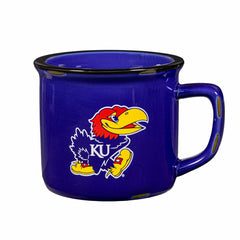 University of Kansas Ceramic Camp Cup with Enamel Finish, 14oz - Collegiate Home