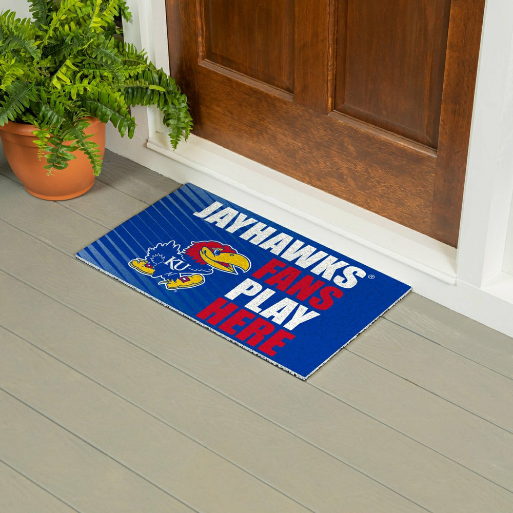 University of Kansas Fan Mat, 28"x16" - Collegiate