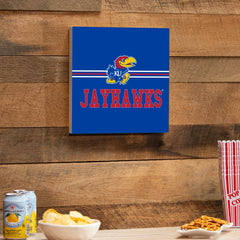 University of Kansas Wood Wall Sign, 12x12 - Collegiate Home