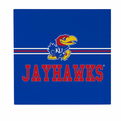 University of Kansas Wood Wall Sign, 12x12 - Collegiate Home
