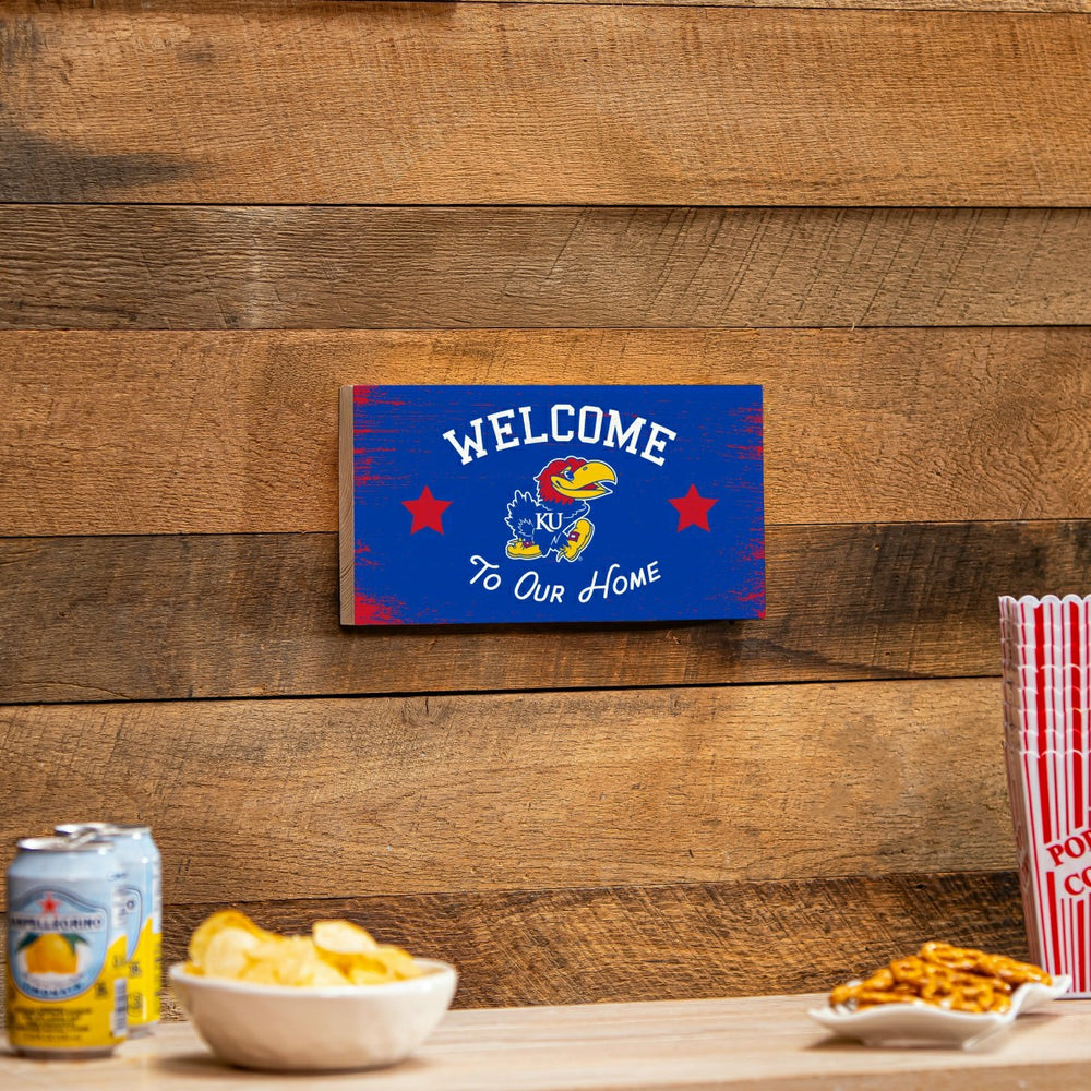 University of Kansas Wood Wall Sign, 6x11 - Collegiate Home