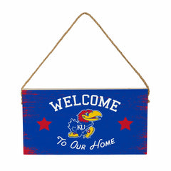 University of Kansas Wood Wall Sign, 6x11 - Collegiate Home