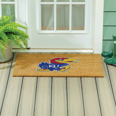 University of Kansas Large Full Color Coir Mat, 36"x24" - Collegiate