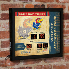 Scoreboard Wall Clock, Univ. of Kansas - Collegiate Home