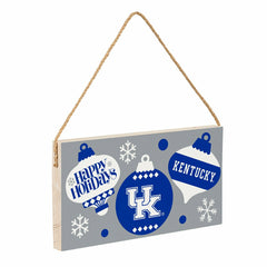 University of Kentucky Holiday Wood Wall Sign, 6x11 - Collegiate Home