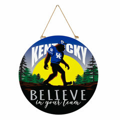 University of Kentucky Bigfoot Round Door Décor with Hanging Rope, 18x - Collegiate Home