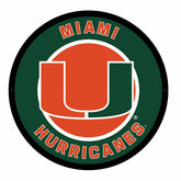 LED Wall Decor, Round, University of Miami - Collegiate Home