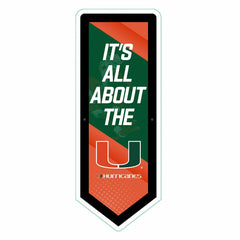 LED Wall Decor, Pennant, University of Miami - Collegiate Home