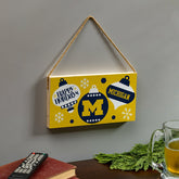 University Of Michigan Holiday Wood Wall Sign, 6x11 - Collegiate Home