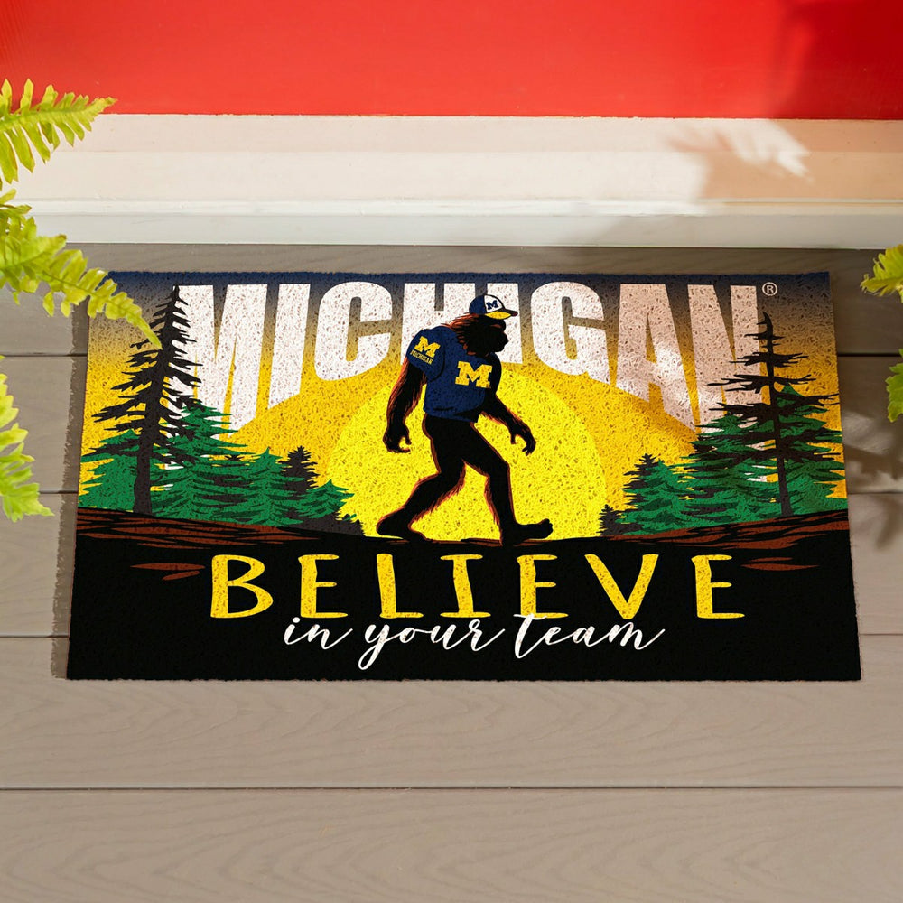 University Of Michigan Bigfoot PVC Mat, 28"x16" - Collegiate