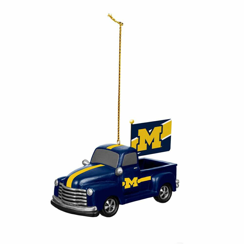 University Of Michigan Rally Truck Ornament, Set of 2 - Collegiate Home