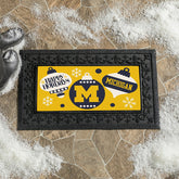 University Of Michigan Holiday Flocked Coir Sassafras Switch Mat, 22"x - Collegiate