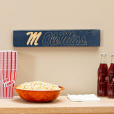 University of Mississippi Engraved Wood Sign, 3.5" x 18" - Collegiate Home