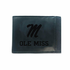 Front Pocket Wallet w/ RFID Blocking, University of Mississippi, Black - Collegiate Home