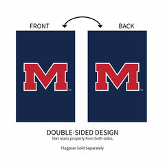 University of Mississippi Applique House Flag - Collegiate Home
