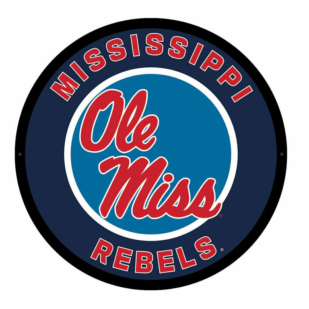 LED Wall Decor, Round, University of Mississippi - Collegiate Home