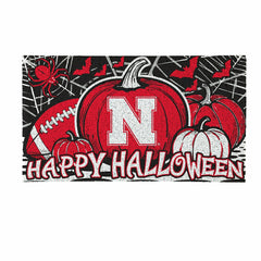 University of Nebraska Halloween PVC Mat, 28"x16" - Collegiate