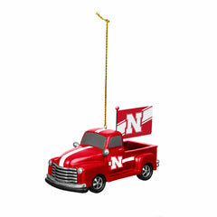 University of Nebraska Rally Truck Ornament, Set of 2 - Collegiate Home