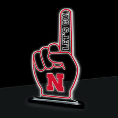 University of Nebraska College Foam Finger Desklite LED Decor - Collegiate Home