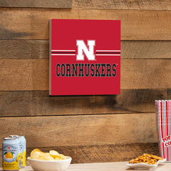 University of Nebraska Wood Wall Sign, 12x12 - Collegiate Home