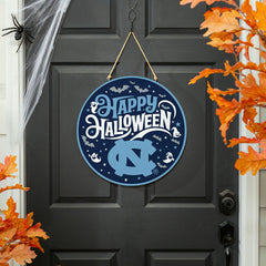 University of North Carolina Halloween Round Door Décor with Hanging R - Collegiate Home