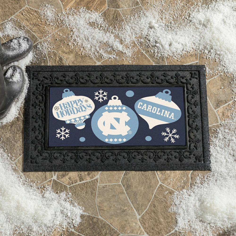 University of North Carolina Holiday Flocked Coir Sassafras Switch Mat - Collegiate