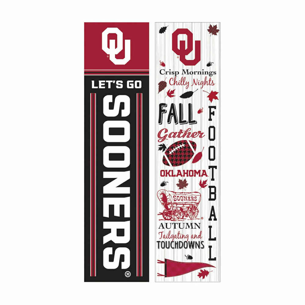 46" Double Sided Leaner, University of Oklahoma, Fall Seasonal - Collegiate Home