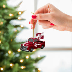 University of Oklahoma Rally Truck Ornament, Set of 2 - Collegiate Home