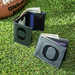 University of Oregon, Bi-Fold and Tri-Fold Wallet Gift Set, Black - Collegiate Home