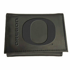 Leather Oregon Ducks Tri-fold Wallet - Collegiate Home