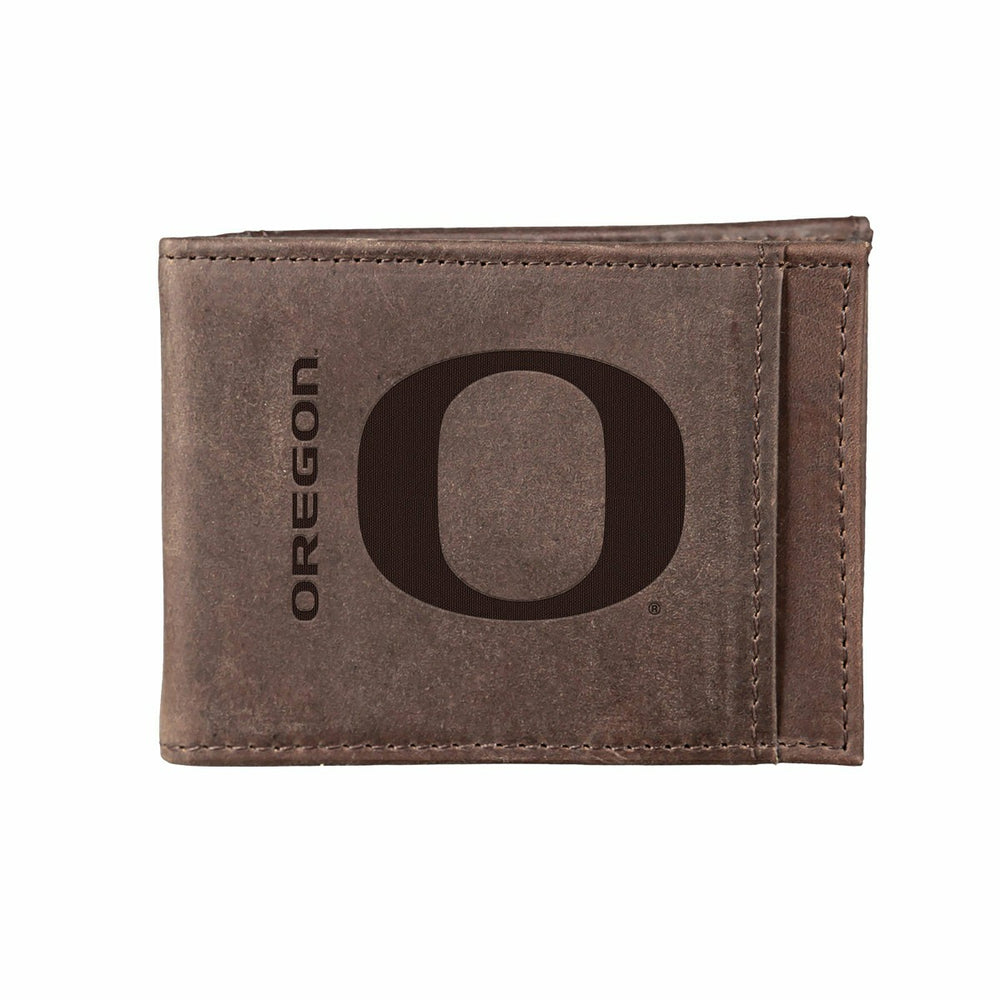 Front Pocket Wallet w/ RFID Blocking, University of Oregon, Brown - Collegiate Home