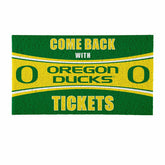 28" x 16" PVC Trapper Mat, Come Back with Tickets, University of Orego - Collegiate