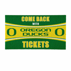 28" x 16" PVC Trapper Mat, Come Back with Tickets, University of Orego - Collegiate