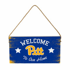 University of Pittsburgh Wood Wall Sign, 6x11 - Collegiate Home