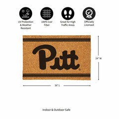 University of Pittsburgh Large One Color Coir Mat, 36"x24" - Collegiate