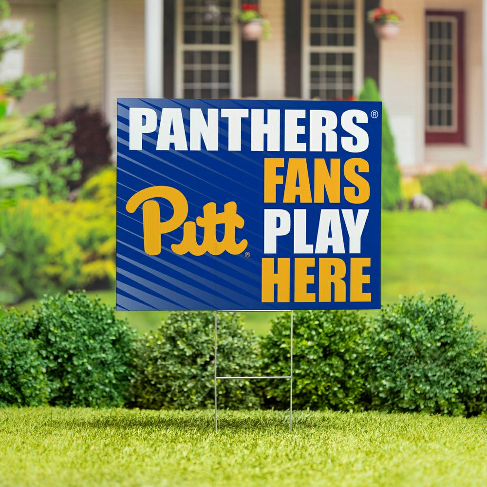 University of Pittsburgh Coroplast Yard Sign "Fans Play Here" - Collegiate Home