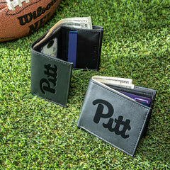 University of Pittsburgh, Bi-Fold and Tri-Fold Wallet Gift Set, Black - Collegiate Home