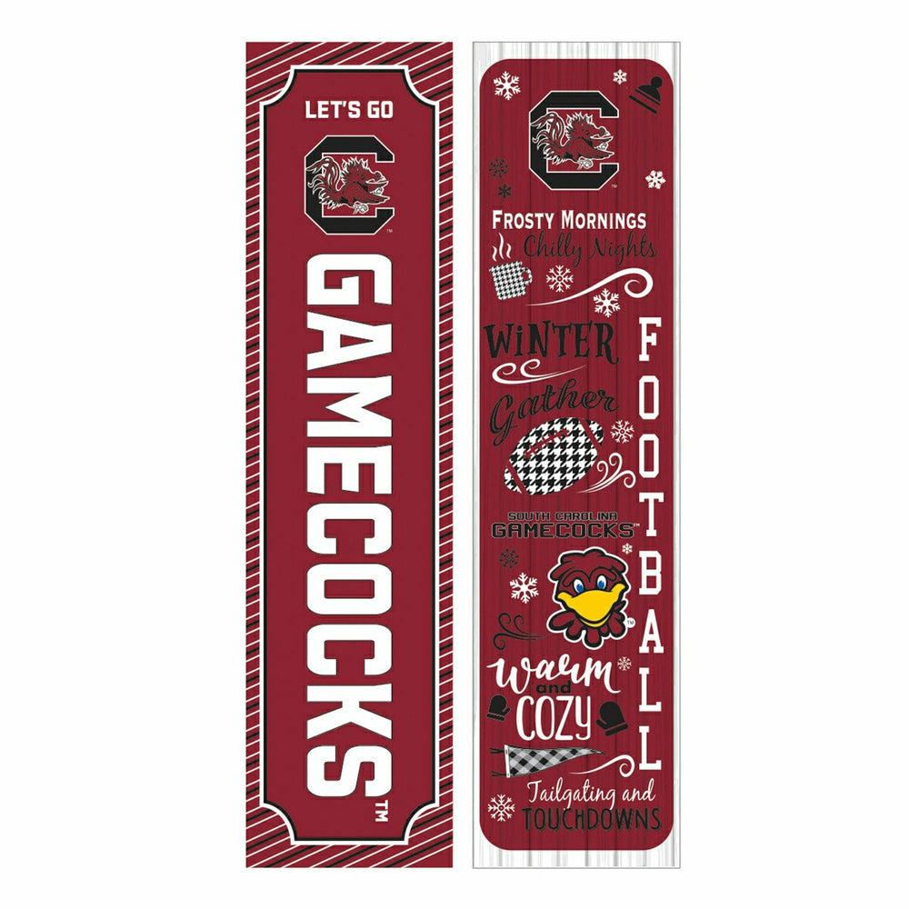 46" Double Sided Leaner, University of South Carolina, Winter Seasonal - Collegiate Home