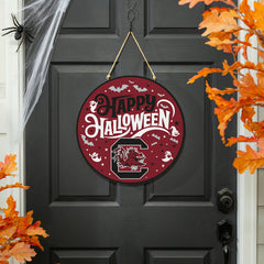 University of South Carolina Halloween Round Door Décor with Hanging R - Collegiate Home
