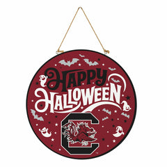 University of South Carolina Halloween Round Door Décor with Hanging R - Collegiate Home