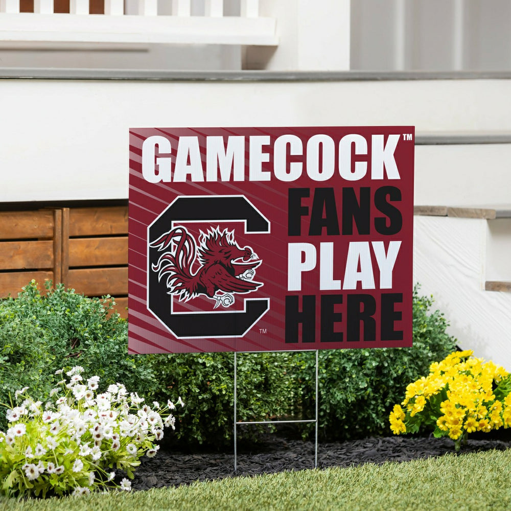 University of South Carolina Coroplast Yard Sign "Fans Play Here" - Collegiate Home